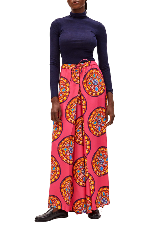 SPLIT SKIRT LOULOU IN ROSE ANTHOS