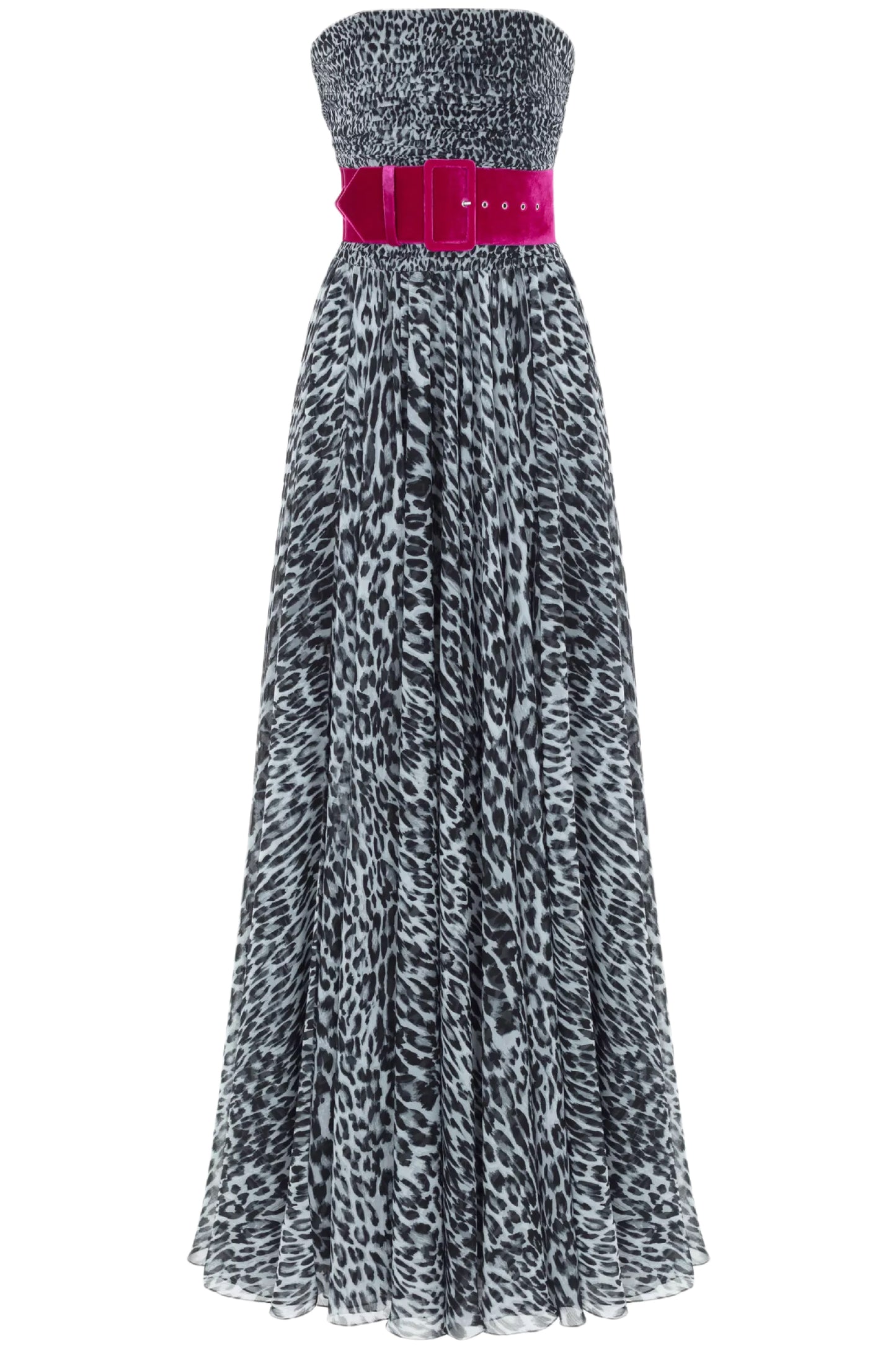 STRAPLESS LEOPARD CORSET GOWN