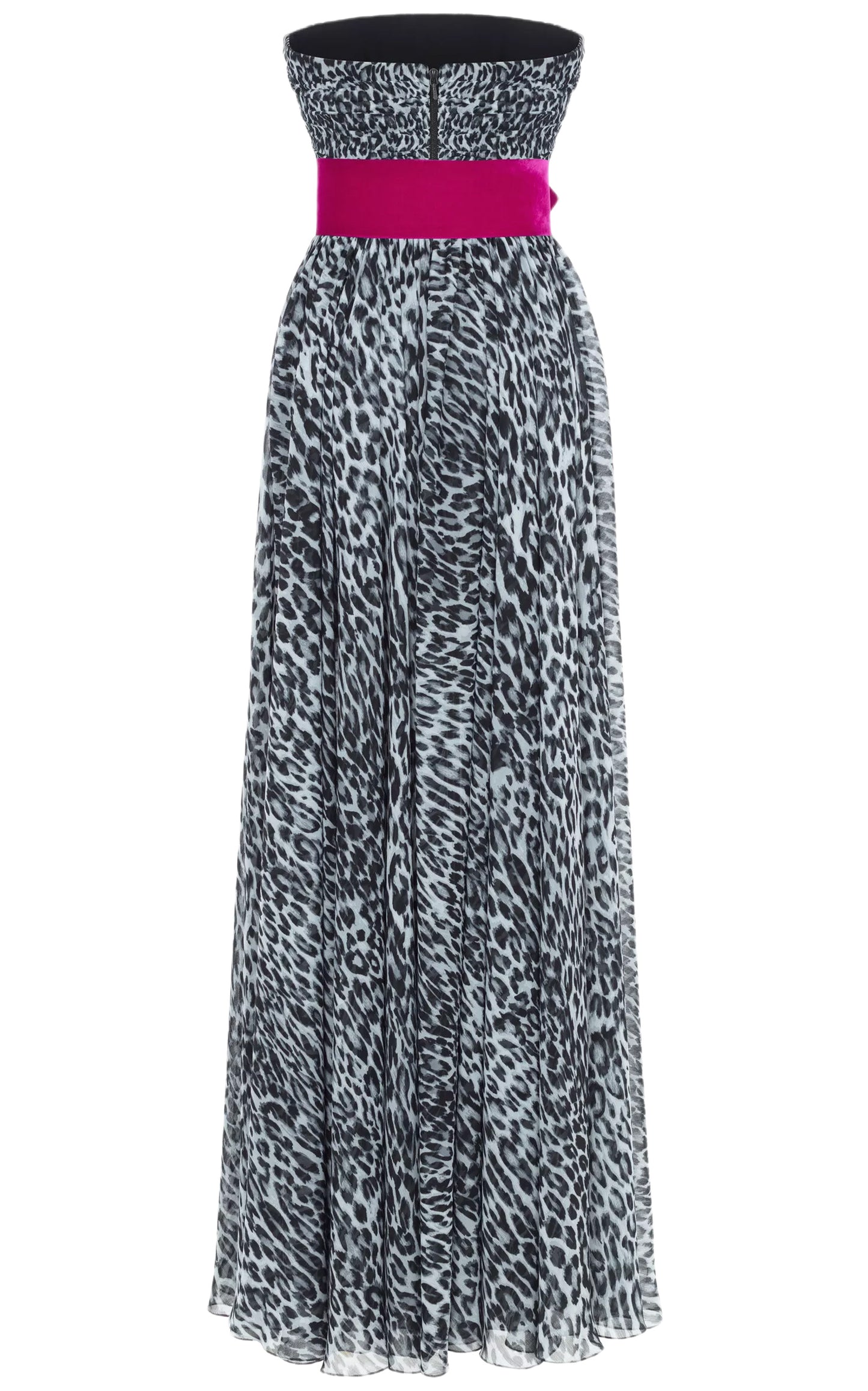 STRAPLESS LEOPARD CORSET GOWN