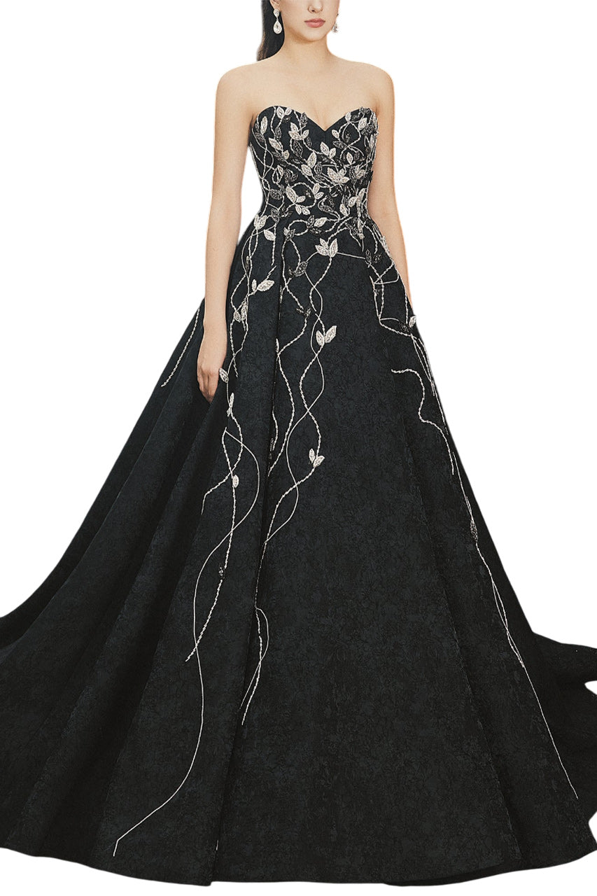 STRAPLESS SWEETHEART A LINE BALL GOWN