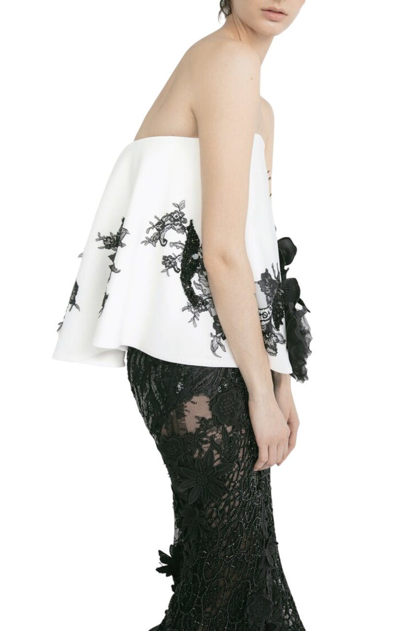 STRAPLESS TOP WITH SLIM SKIRT