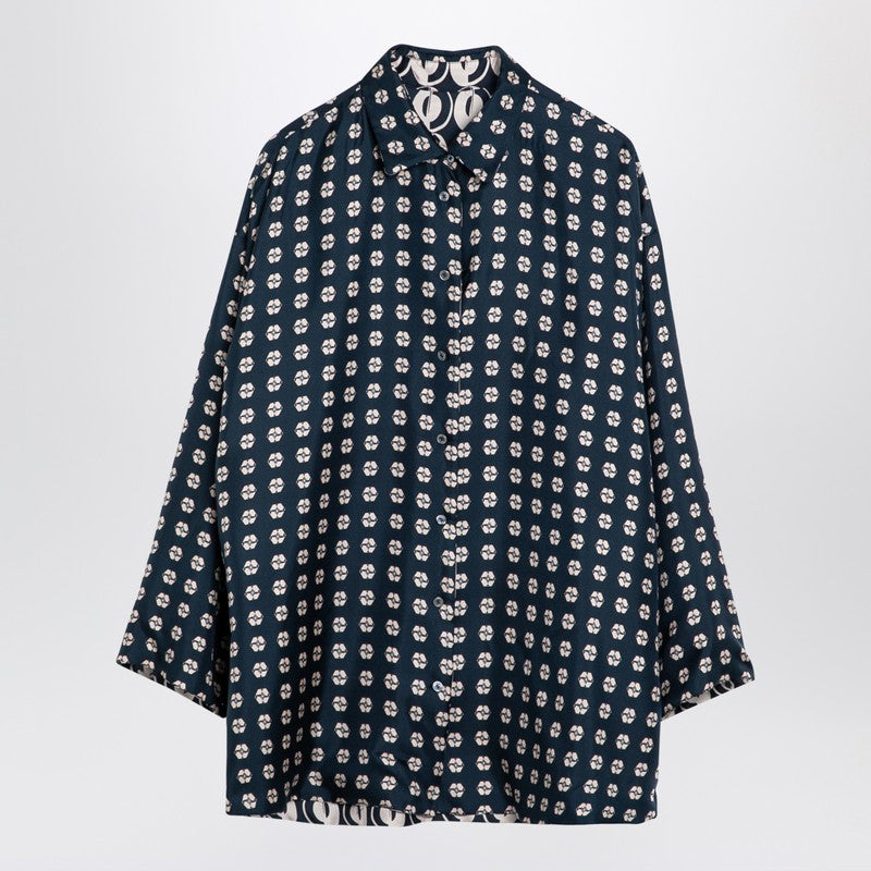 Reversible Patterned Silk Blouse