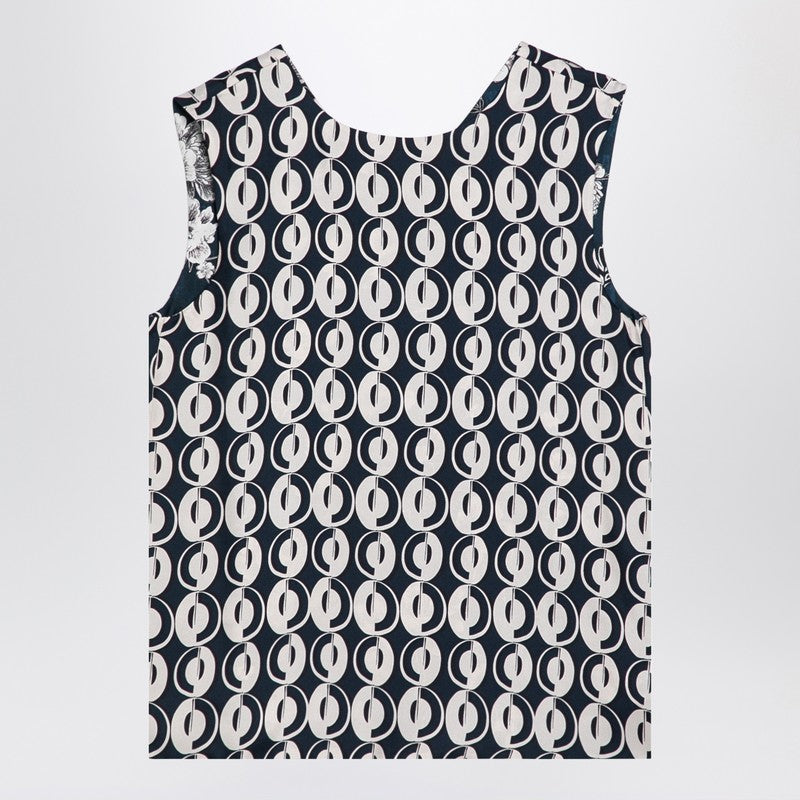 Reversible Blue Sleeveless Top