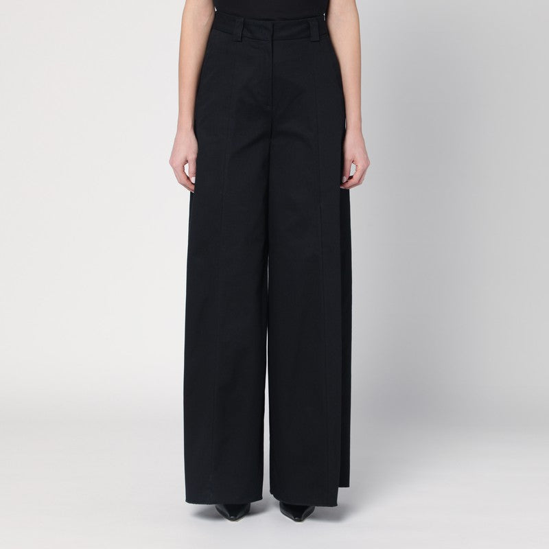 Wide Black Alma Trousers
