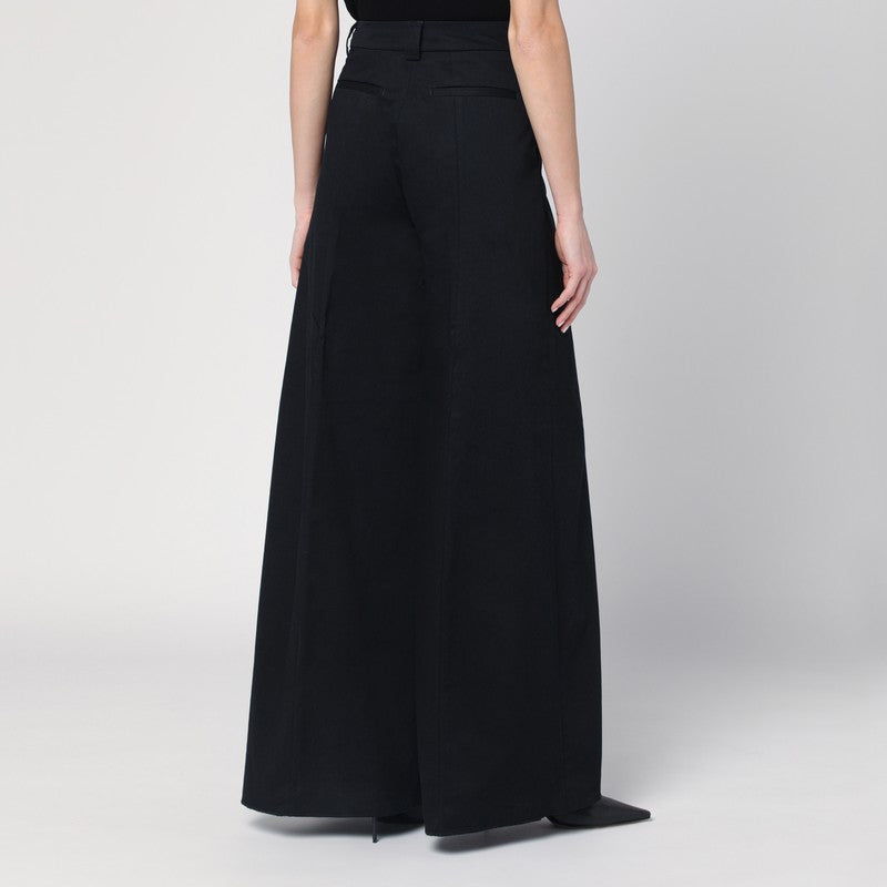 Wide Black Alma Trousers