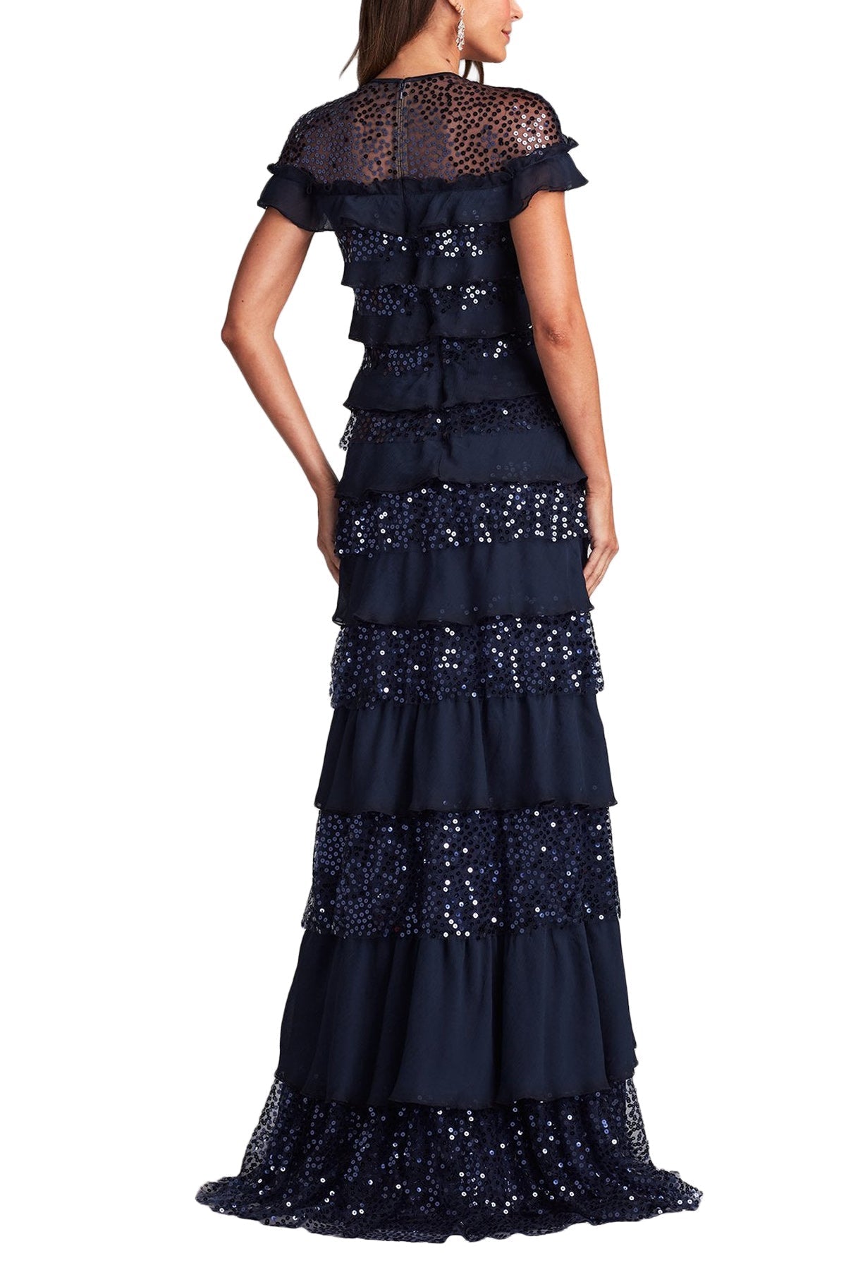 AYERS SEQUIN TIERED GOWN