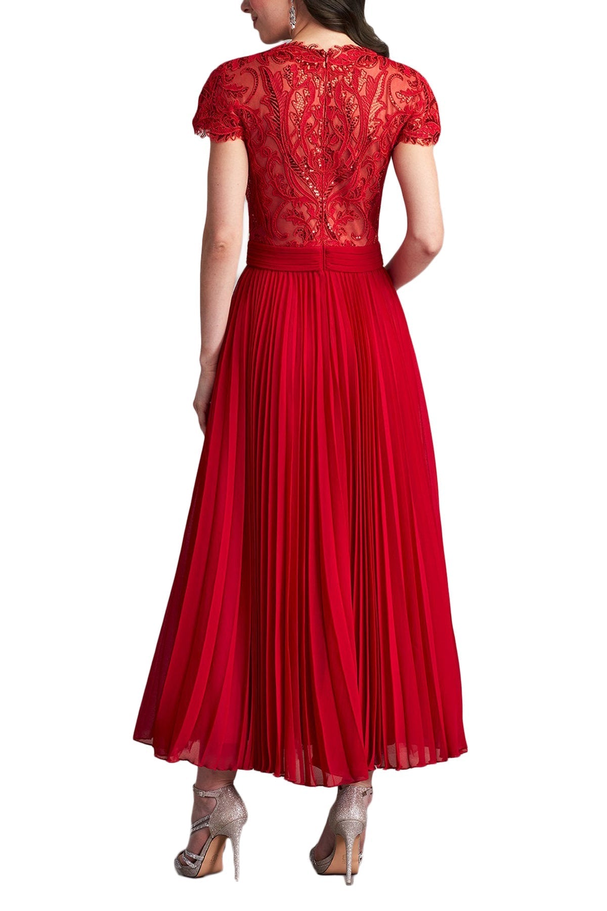 ORA SEQUIN EMBROIDERED MIDI DRESS