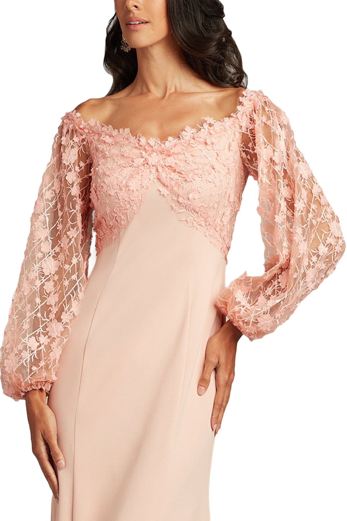 FLORAL APPLIQUÉ GOWN