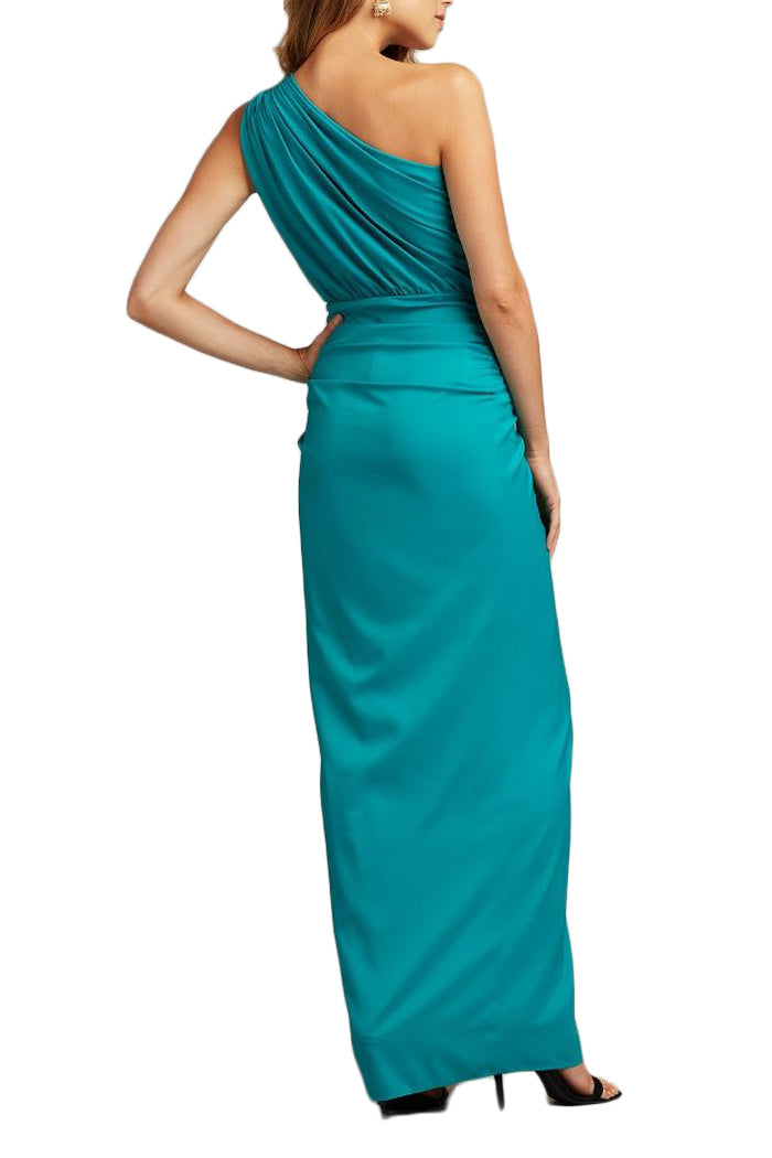 ONE SHOULDER RUFFLE GOWN