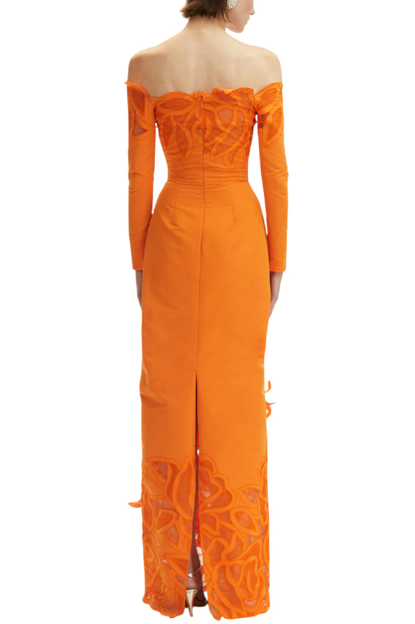 THREADWORK CUT OUT ROSES GOWN