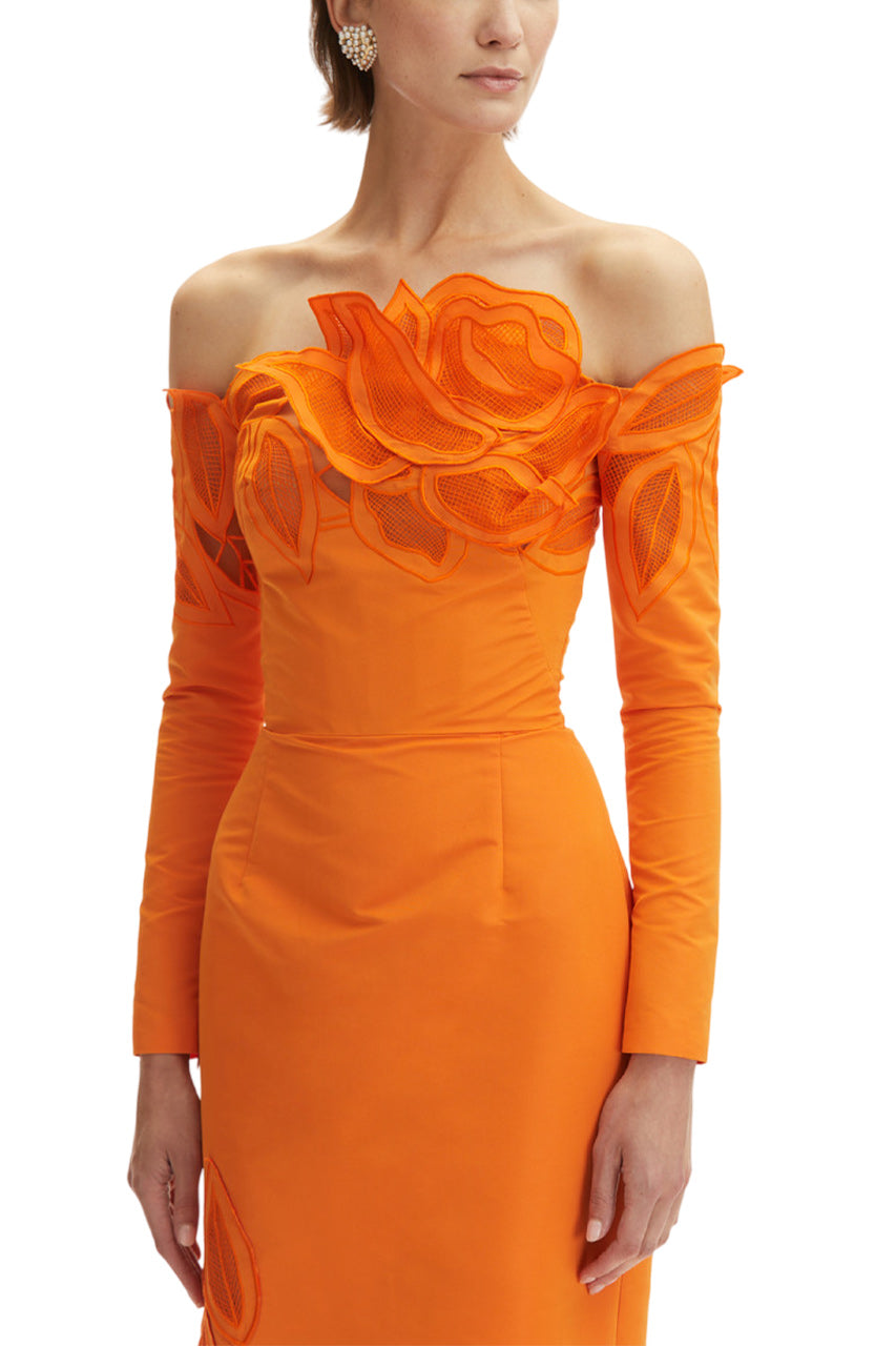 THREADWORK CUT OUT ROSES GOWN