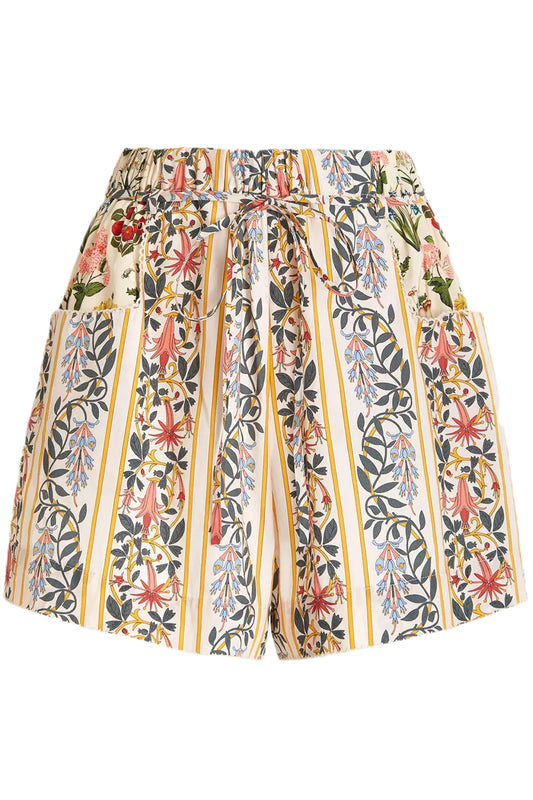 TREBOL FLORAL COTTON SHORTS