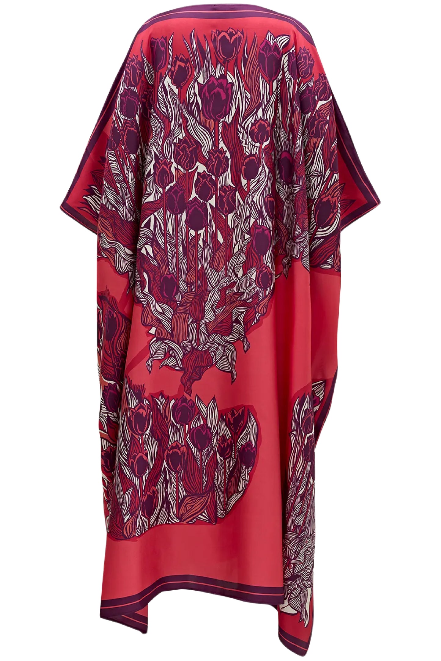TULIPS CAFTAN IN FUCHSIA