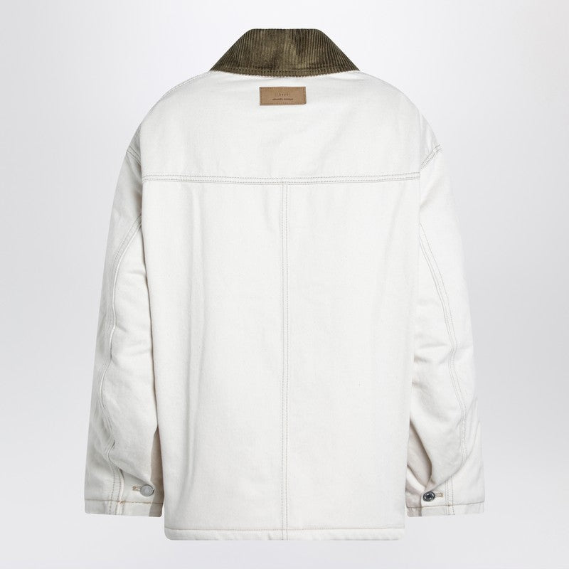 Ivory padded worker cotton jacket