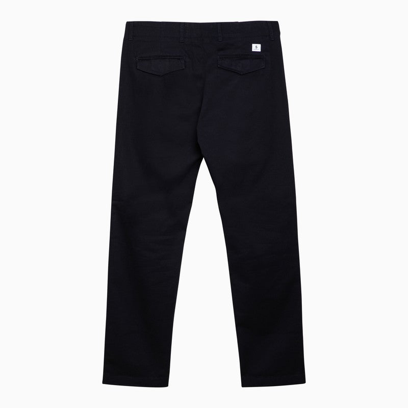 Regular blue navy cotton trousers