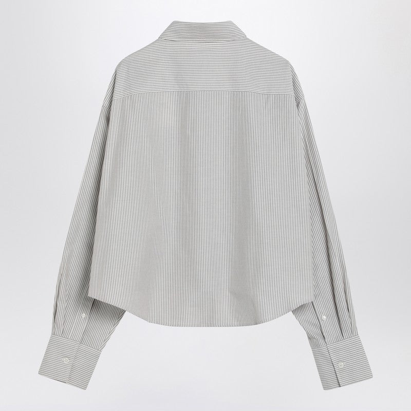 Striped Ami De Coeur Cropped Shirt