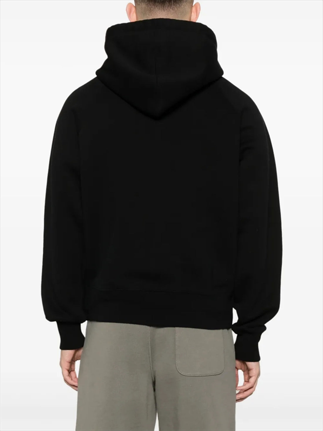 HEART LOGO EMBROIDERED COTTON HOODIE