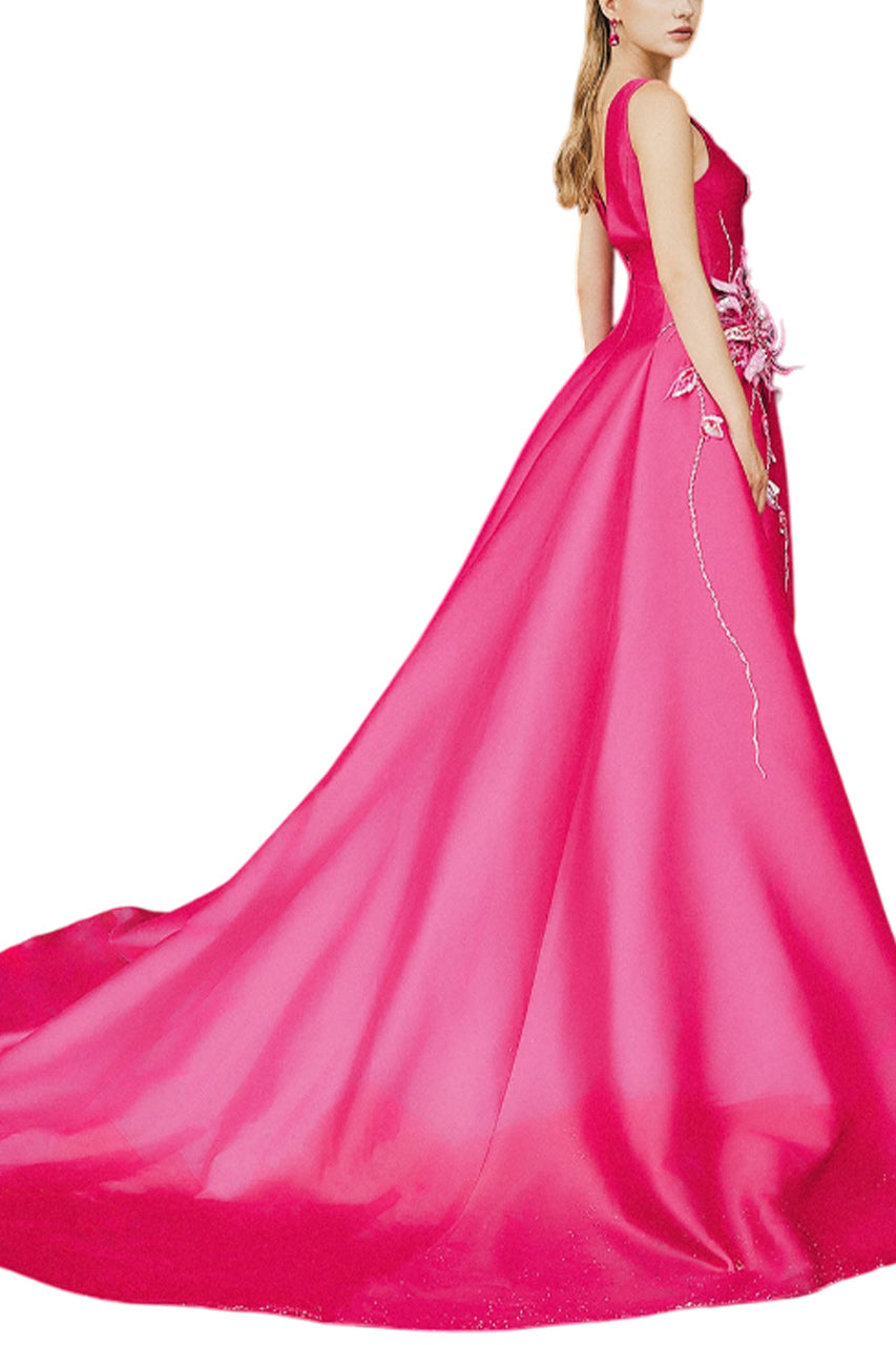 V-NECK A LINE BALL GOWN