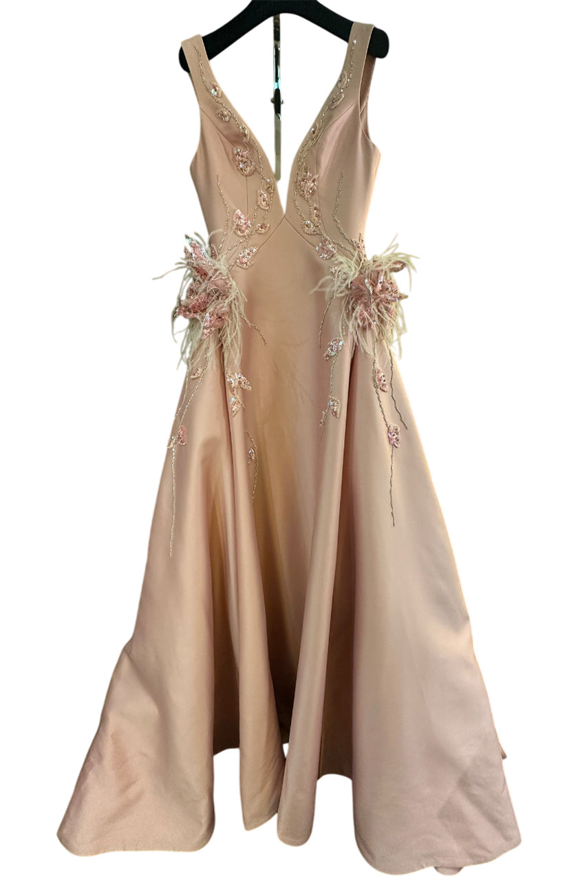 V-NECK A LINE BALL GOWN