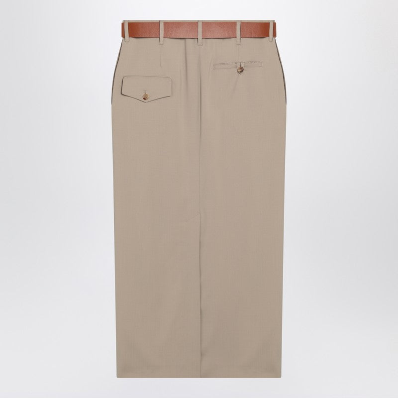 Jupe With Beige Wool Skirt