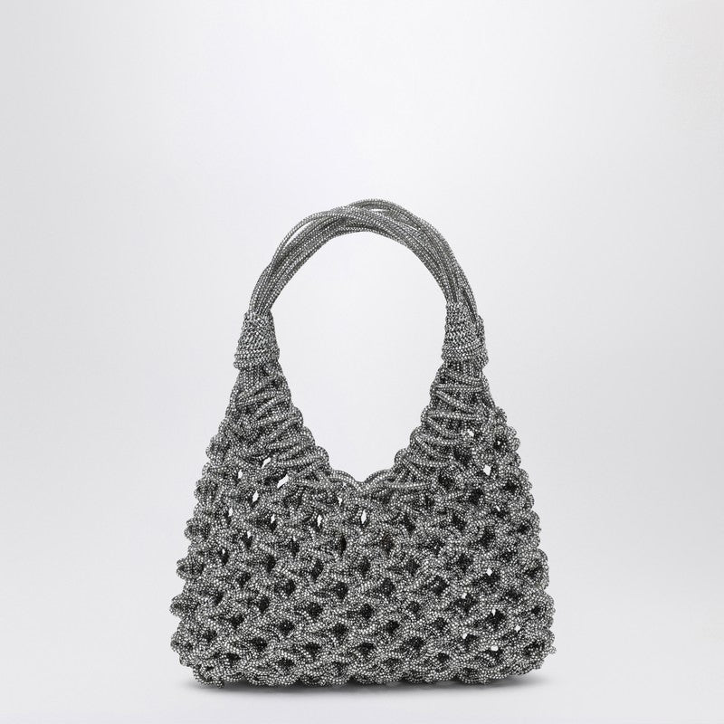 Silver Vannifique Small Bag With Crystals