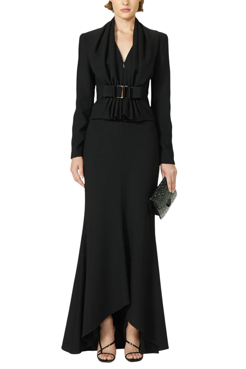 VINNA CREPE WOOL SKIRT
