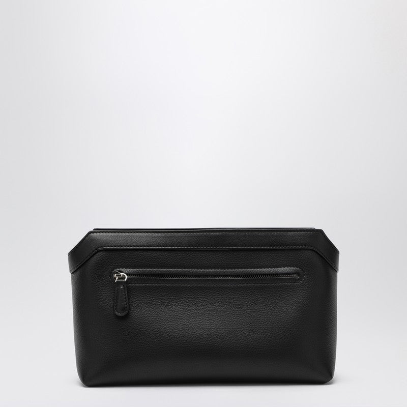 Black Leather Clutch Bag