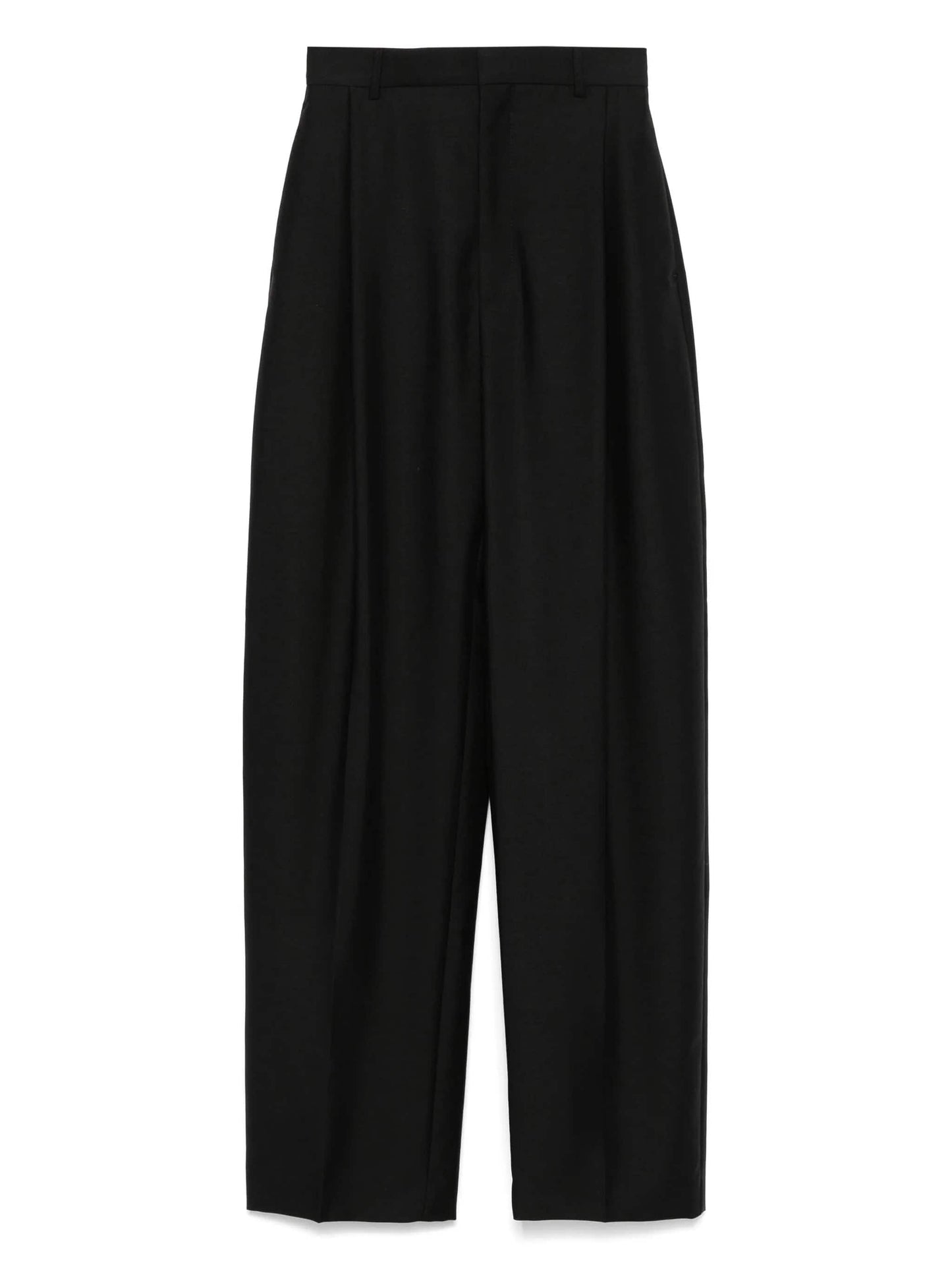 WIDE-LEG PLEATED TROUSERS