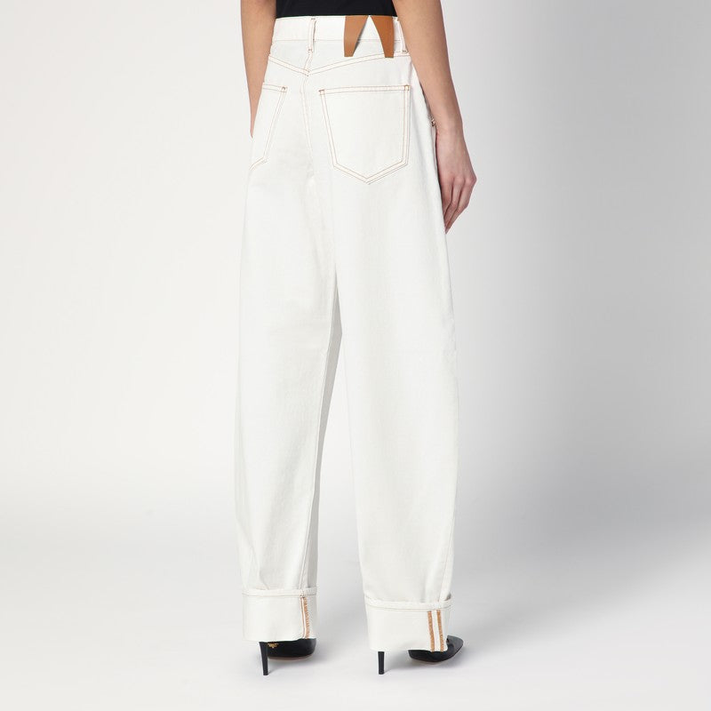 Khris White Balloon Jeans