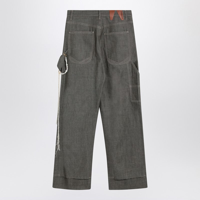 Grey Cotton Lisa Trousers