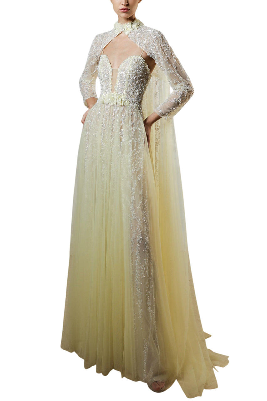 YELLOW CAPE GOWN