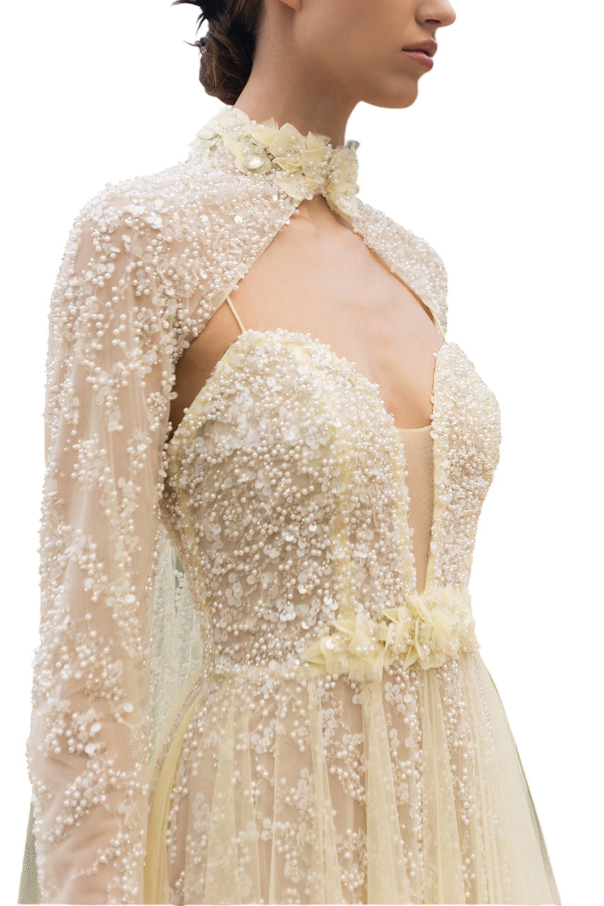 YELLOW CAPE GOWN