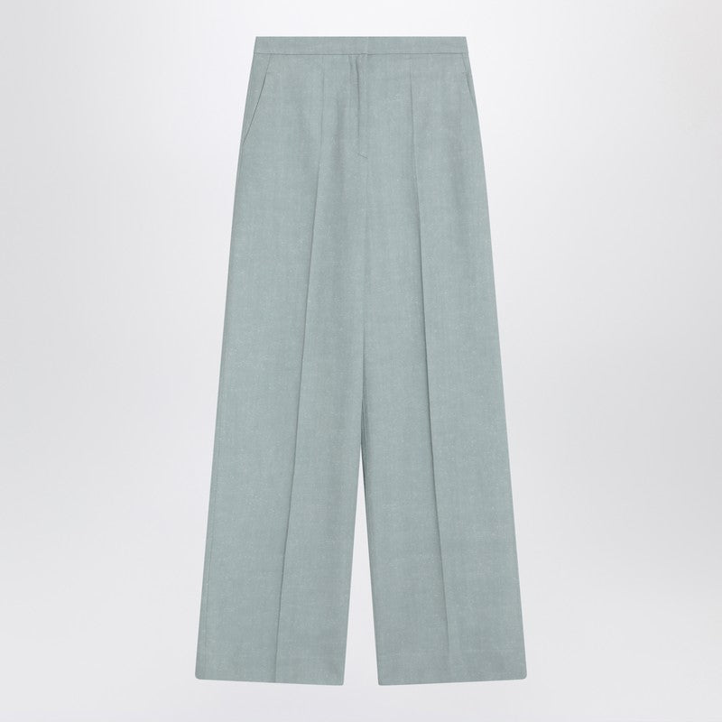 Gray Fog Pants In Cotton Blend