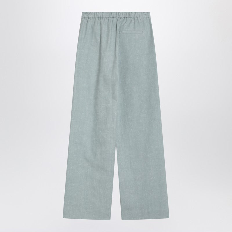 Gray Fog Pants In Cotton Blend