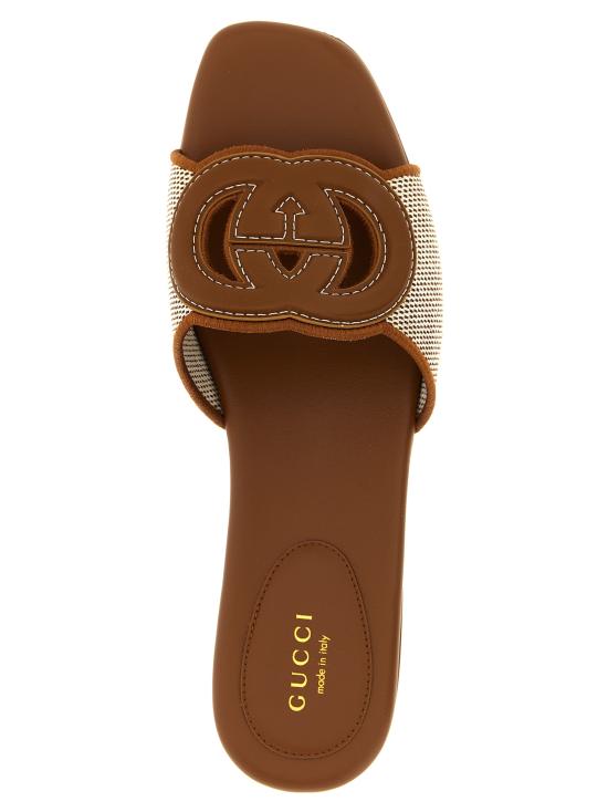 SLIDE SANDAL WITH INTERLOCKING G