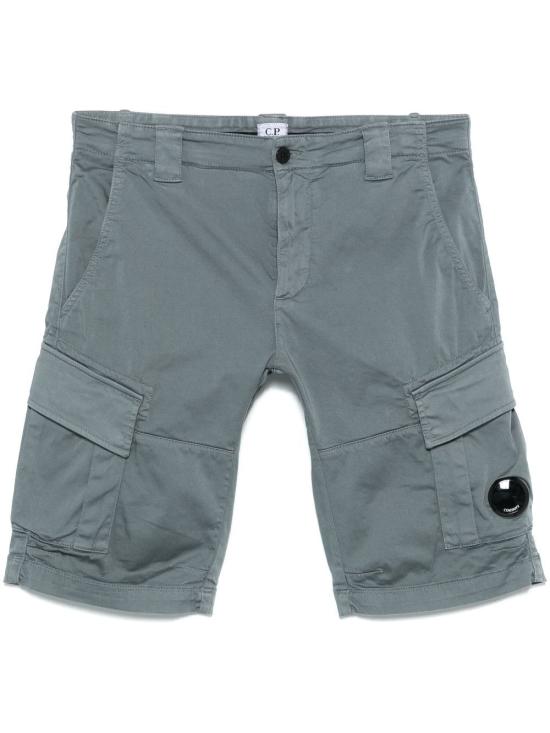 STRETCH SATIN CARGO BERMUDA SHORTS