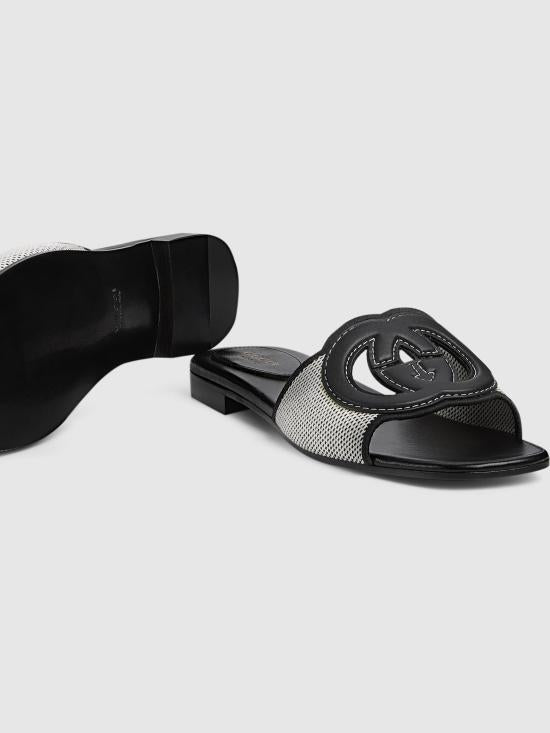 SLIDE SANDAL WITH INTERLOCKING G