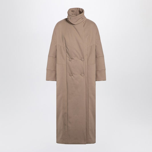 Oversized Coat In Camel-coloured Cotton