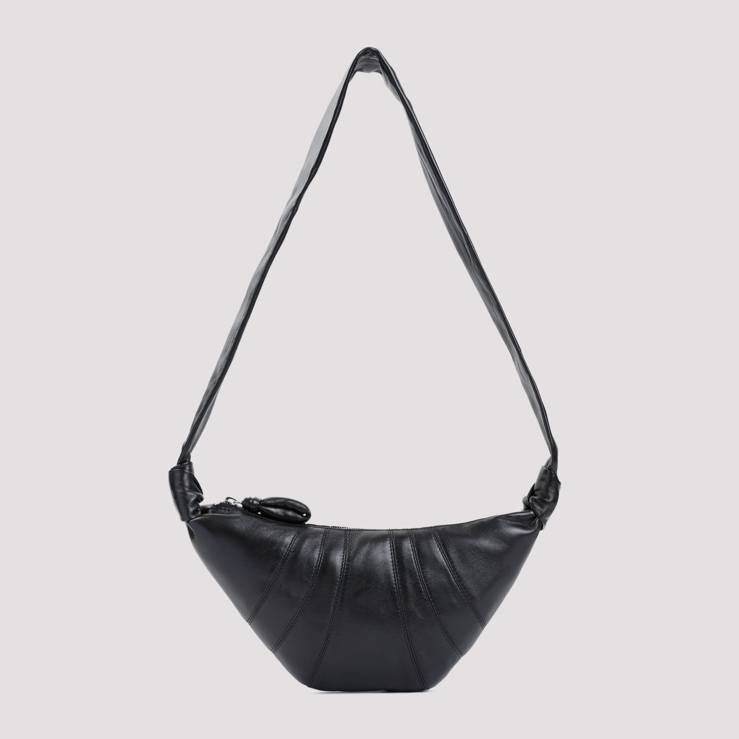 leather croissant zip bag-image-1