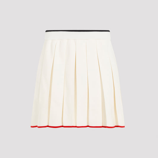 full needle stitch mini pleated skirt-image-1