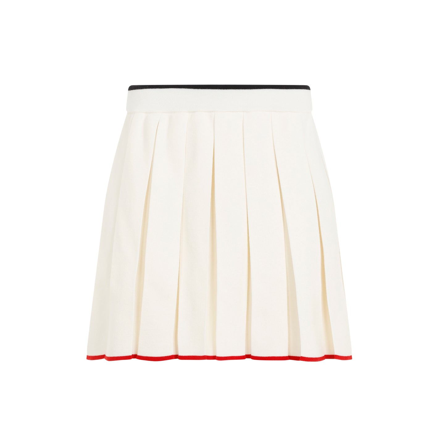 full needle stitch mini pleated skirt-image-2