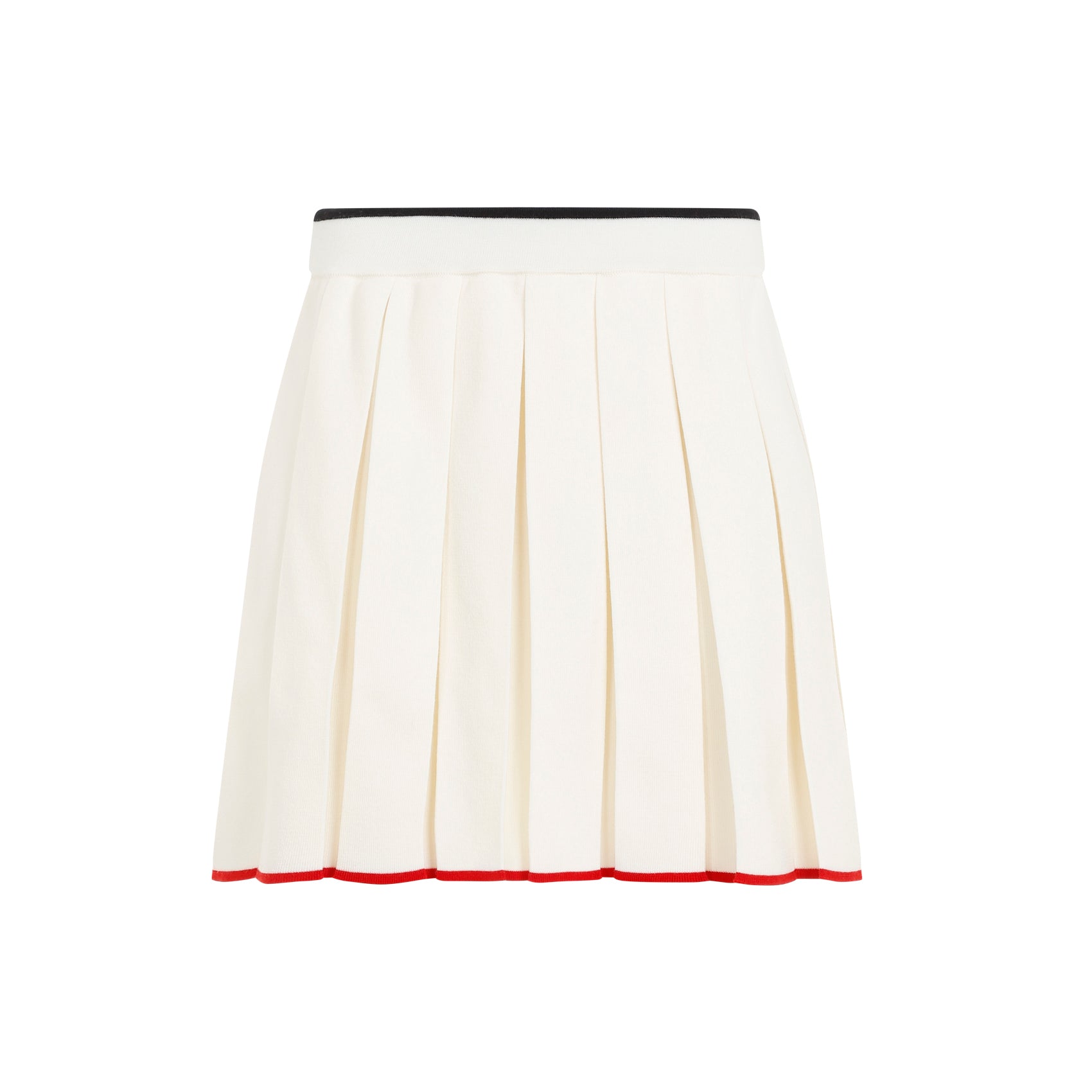 full needle stitch mini pleated skirt-image-2