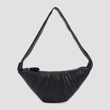 leather medium croissant bag-image-1