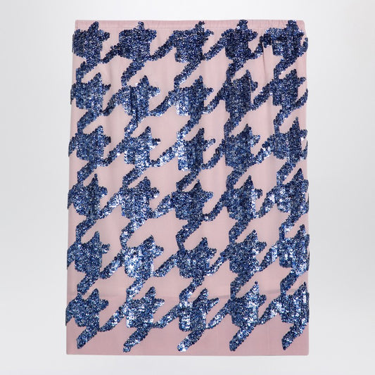 Pink Silk Sequin Skirt