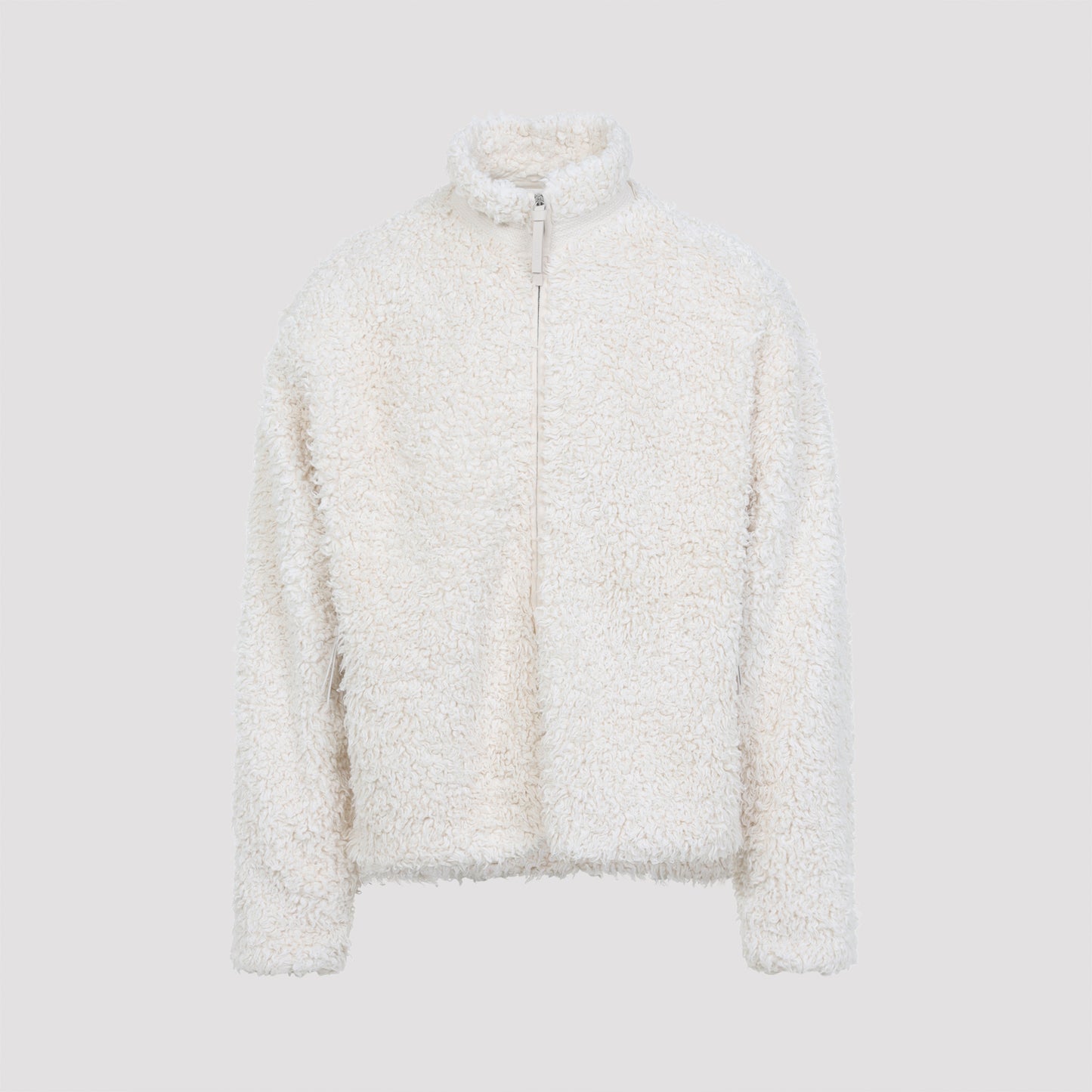 jil sander+ zip up 187 gd ivory cotton jacket-image-1