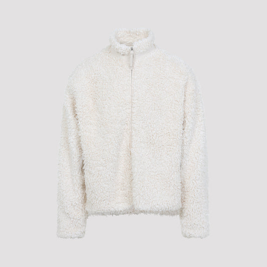 jil sander+ zip up 187 gd ivory cotton jacket-image-1