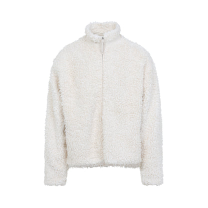 jil sander+ zip up 187 gd ivory cotton jacket-image-2