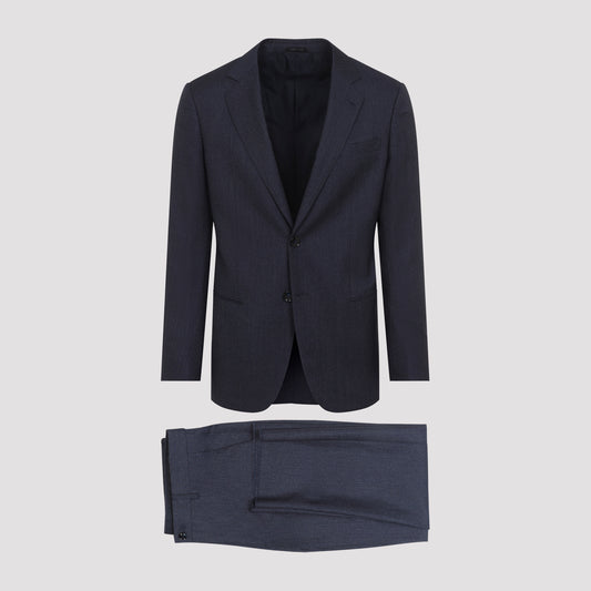 Blue Virgin Wool Suit