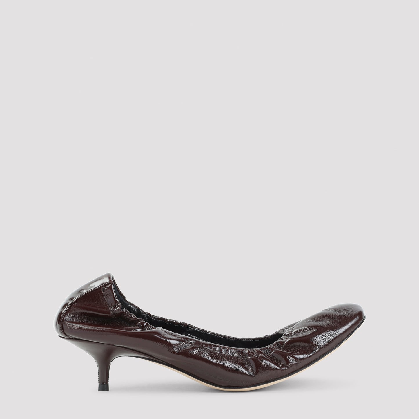 Oxblood Brown Calf Leather Low Pucker 45 Pumps