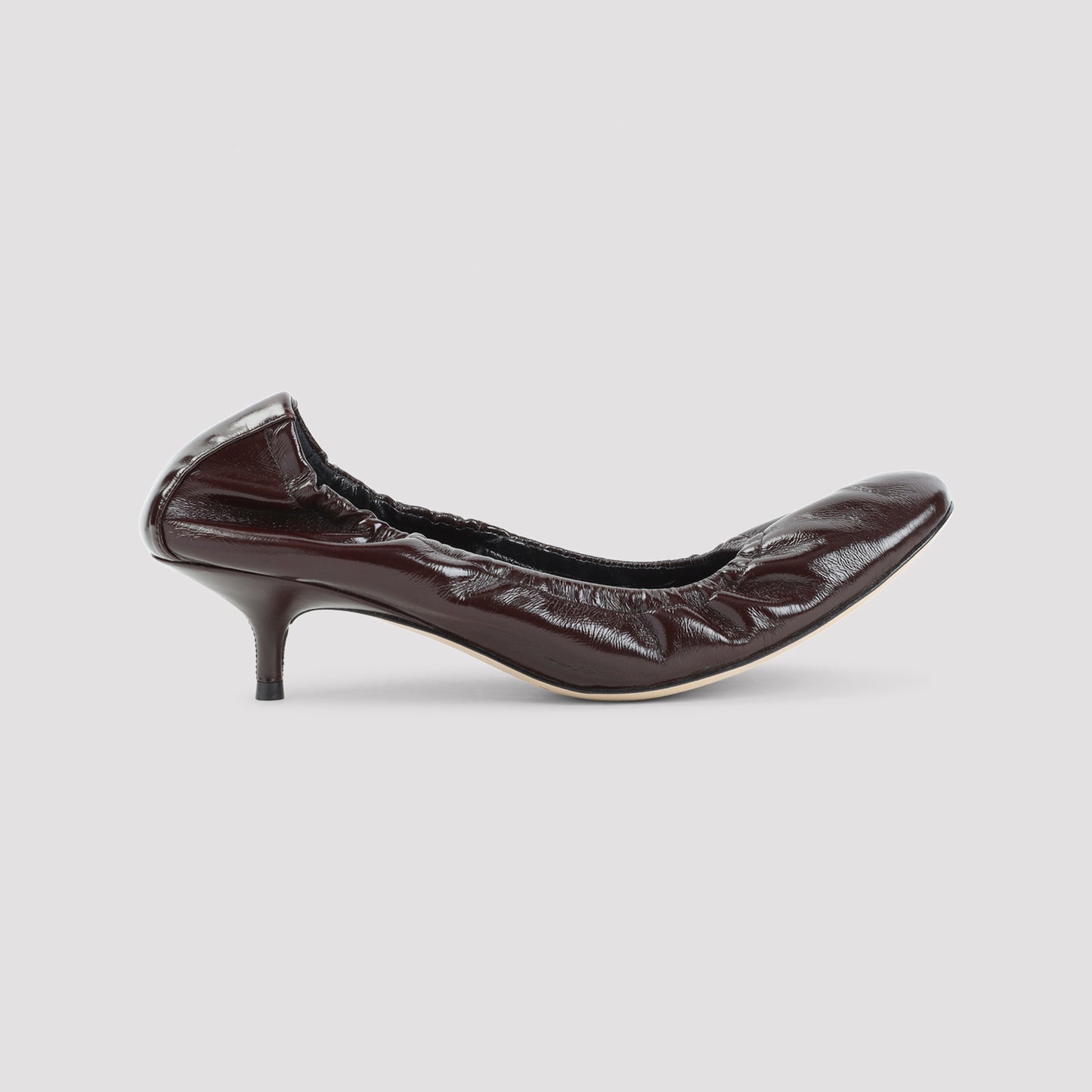 Oxblood Brown Calf Leather Low Pucker 45 Pumps
